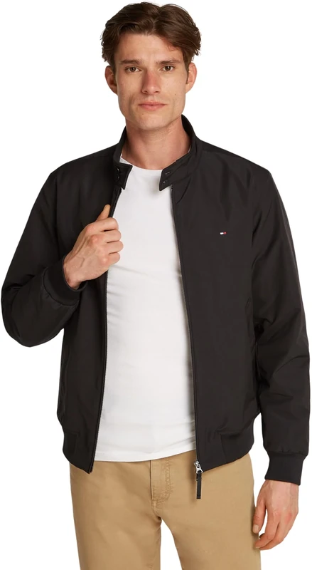Tommy Hilfiger Men’s Water Repellent Harrington Jacket, Black (Black), 3XL