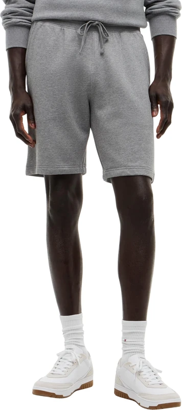 Tommy Hilfiger Men’s Essential Terry Cotton Sweat Shorts, Grey (Medium Grey Heather), XS