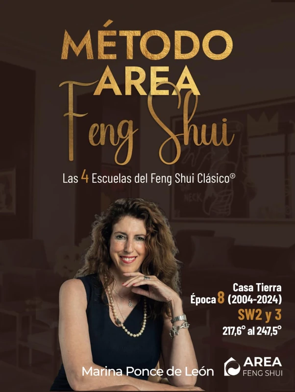 Método Area Feng Shui. Casa Tierra Época 8 (2004 al 2024) SW2 y SW3 (del grado 217,6 al grado 247,5º): Las 4 Escuelas del Feng Shui Clásico®.