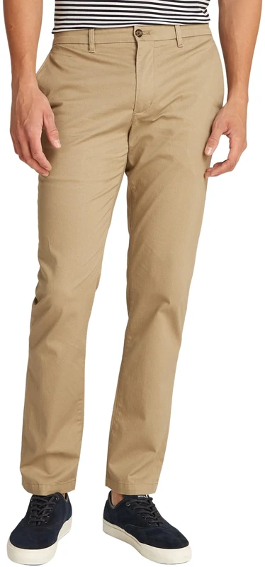 Tommy Hilfiger Men's Printed Structure Denton Straight Leg Fit Chinos, Beige (Batique Khaki), 34W/28L