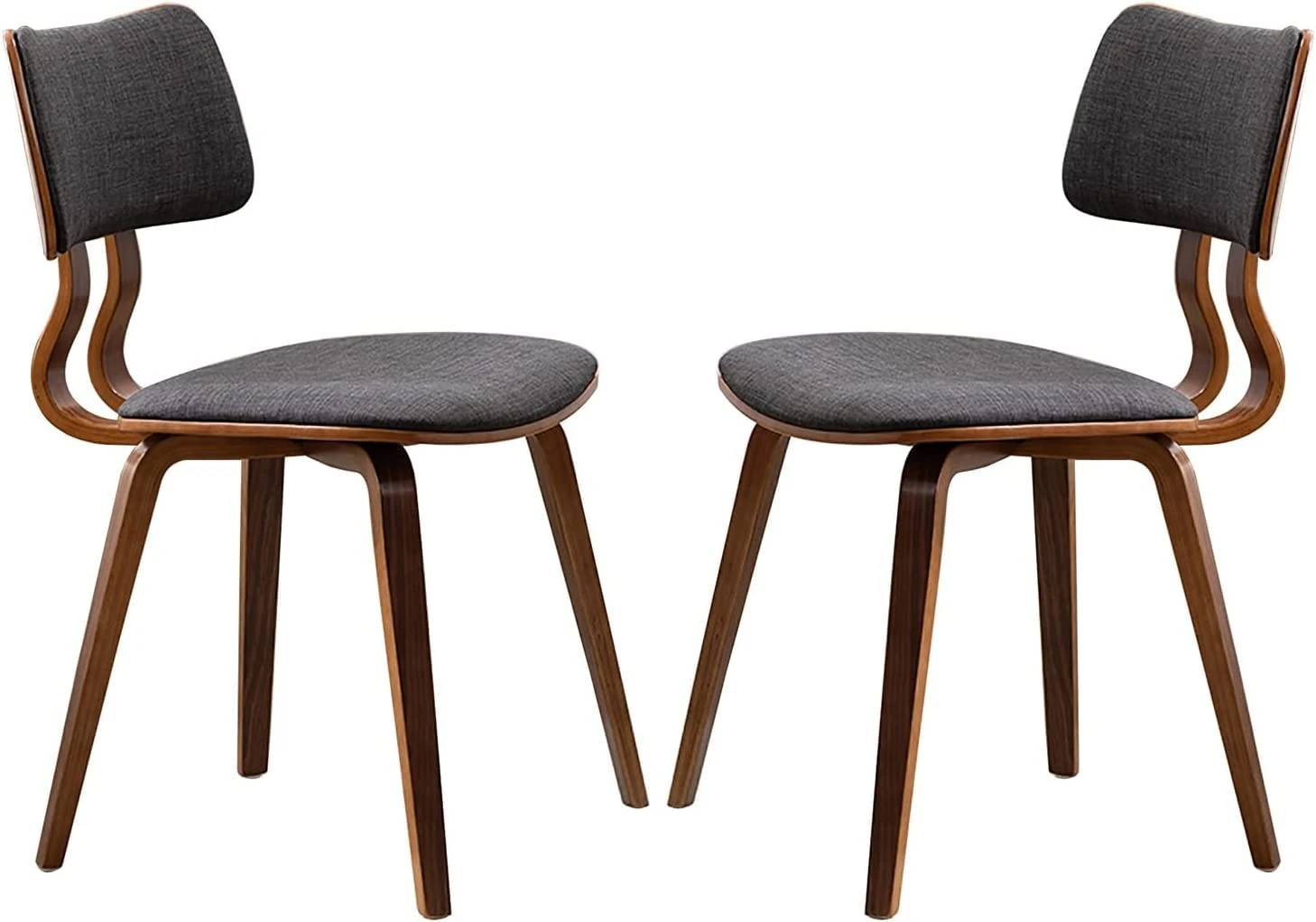 CuNtoHHH (2 pieces) Dining Chair, Comfortable Leisure Chair with Fabric Cushion, Multifunctional Chair with Wooden Frame Coffee / Milk Tea Negotiation Chair, Seat Height 46