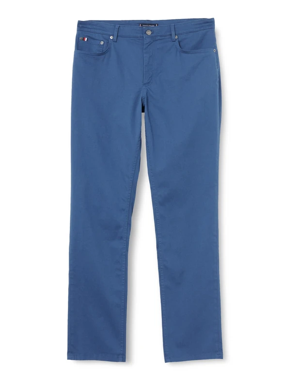 Tommy Hilfiger Men's Printed Structure Denton Chinos with Stretch, Blue (Aegean Sea), 34W/36L