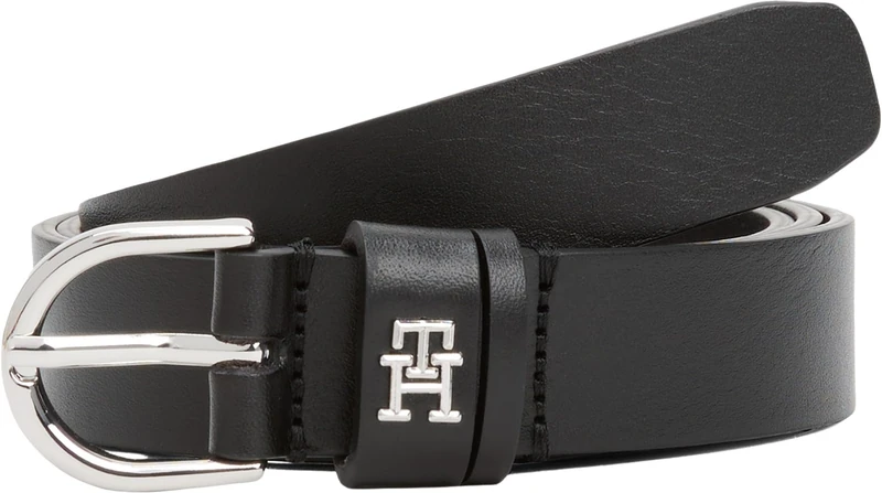 Tommy Hilfiger Women’s 2.5 cm Essential Effortless Leather Belt, Black (Black), 31.5 inches