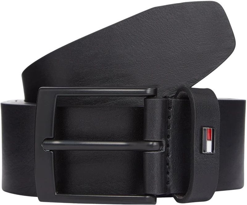 Tommy Hilfiger Men’s 3.5 cm Adan Leather Belt, Black (Black), 43.3 inches