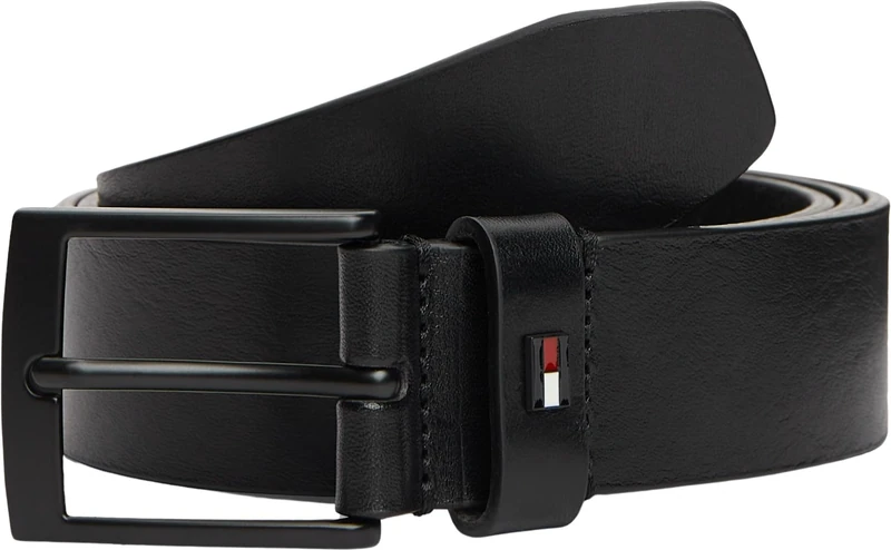 Tommy Hilfiger Men’s 3.5 cm Adan Leather Belt, Black (Black), 31.5 inches