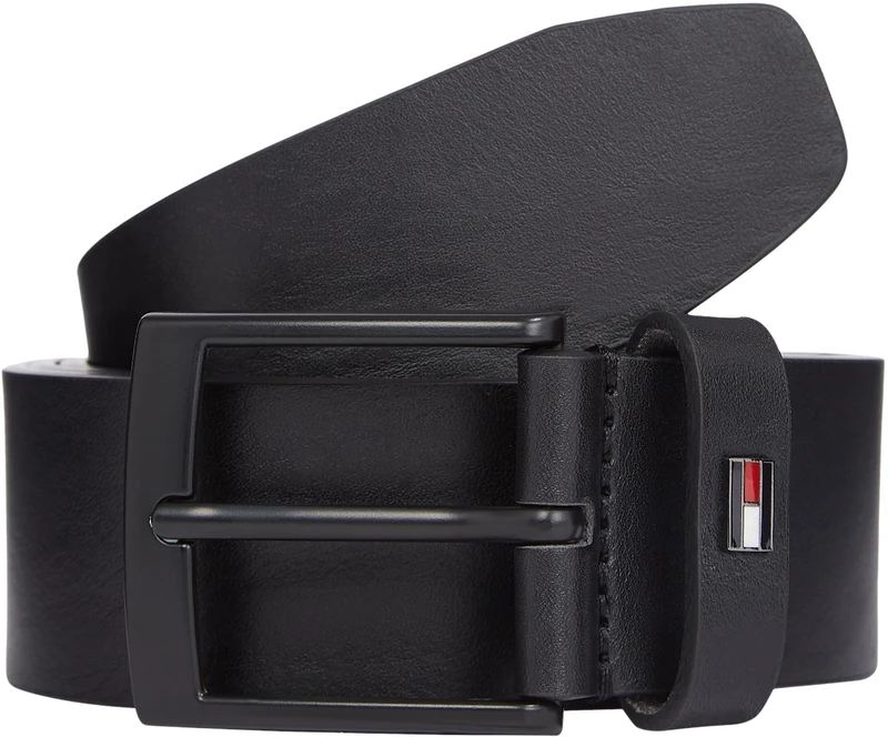 Tommy Hilfiger Men’s 3.5 cm Adan Leather Belt, Black (Black), 45.3 inches