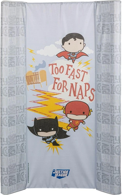 DC Comics Justice League Superhero Spiderman, Flash and Batman Changing Mat for Kids 81 x 50 x 9.5 cm - Image 1