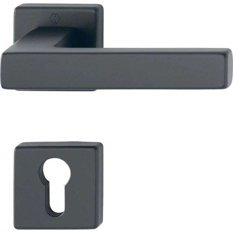 HOPPE Austin Door Handle with Rosette PZ ÖNORM Fire Protection Black