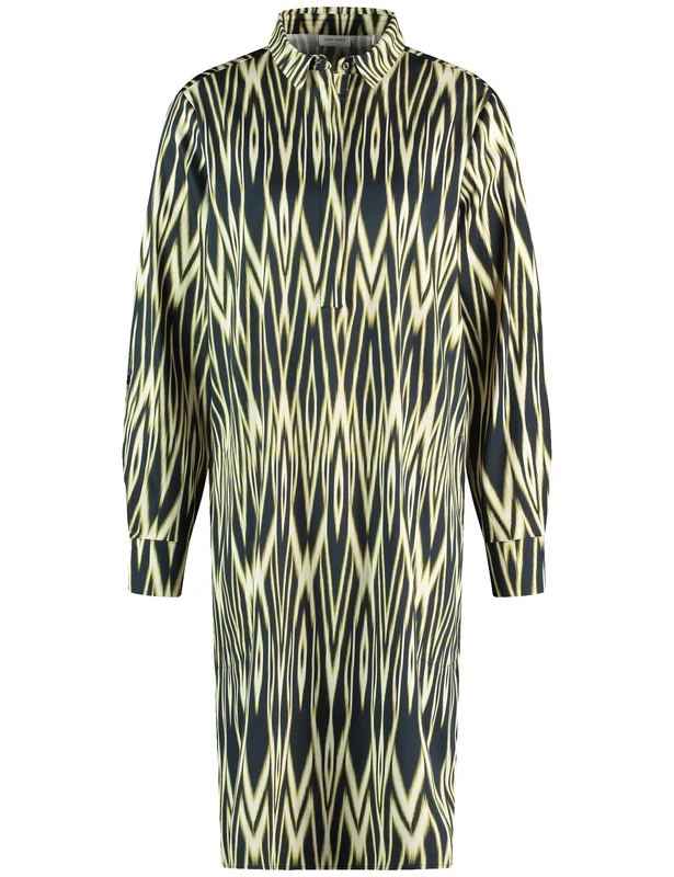 Gerry Weber Women's 380002-66402-1100 Dress, Black/Cream/Yellow Print, 14