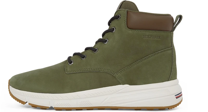 Tommy Hilfiger Men’s Light Hybrid Leather Ankle Boots, Green (Army Green), 11 - Image 1