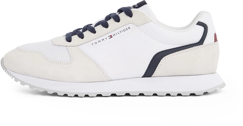 Tommy Hilfiger Men’s New EVA Mix Flag Runner Trainers, White (White), 11