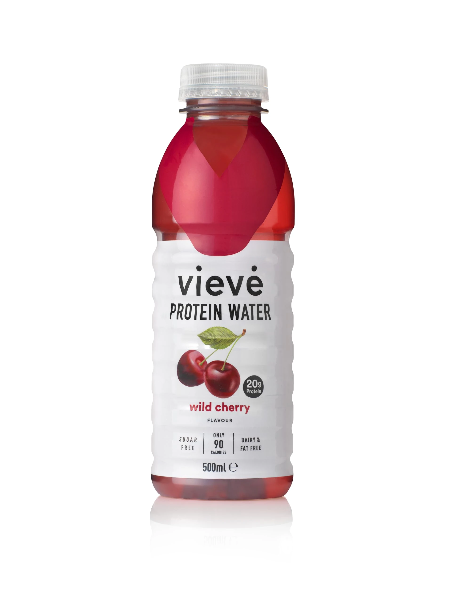 Vieve Protein Water 6x500ml - Wild Cherry | 20g Protein, Sugar Free, Fat Free & Dairy Free | A Ready to Drink Alternative to Protein Powders & Shakes | 6 Pack