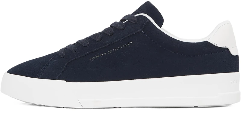 Tommy Hilfiger Men’s Better Suede Court Trainers, Blue (Desert Sky), 6.5