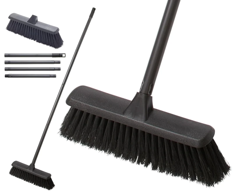 Fit For The Job Indoor Sweeping Broom, Soft Broom Ideal For Laminate, Vinyl, Wooden Floor, Tiles, Soft Floor Brush, Indoor Sweeping Brush with Handle