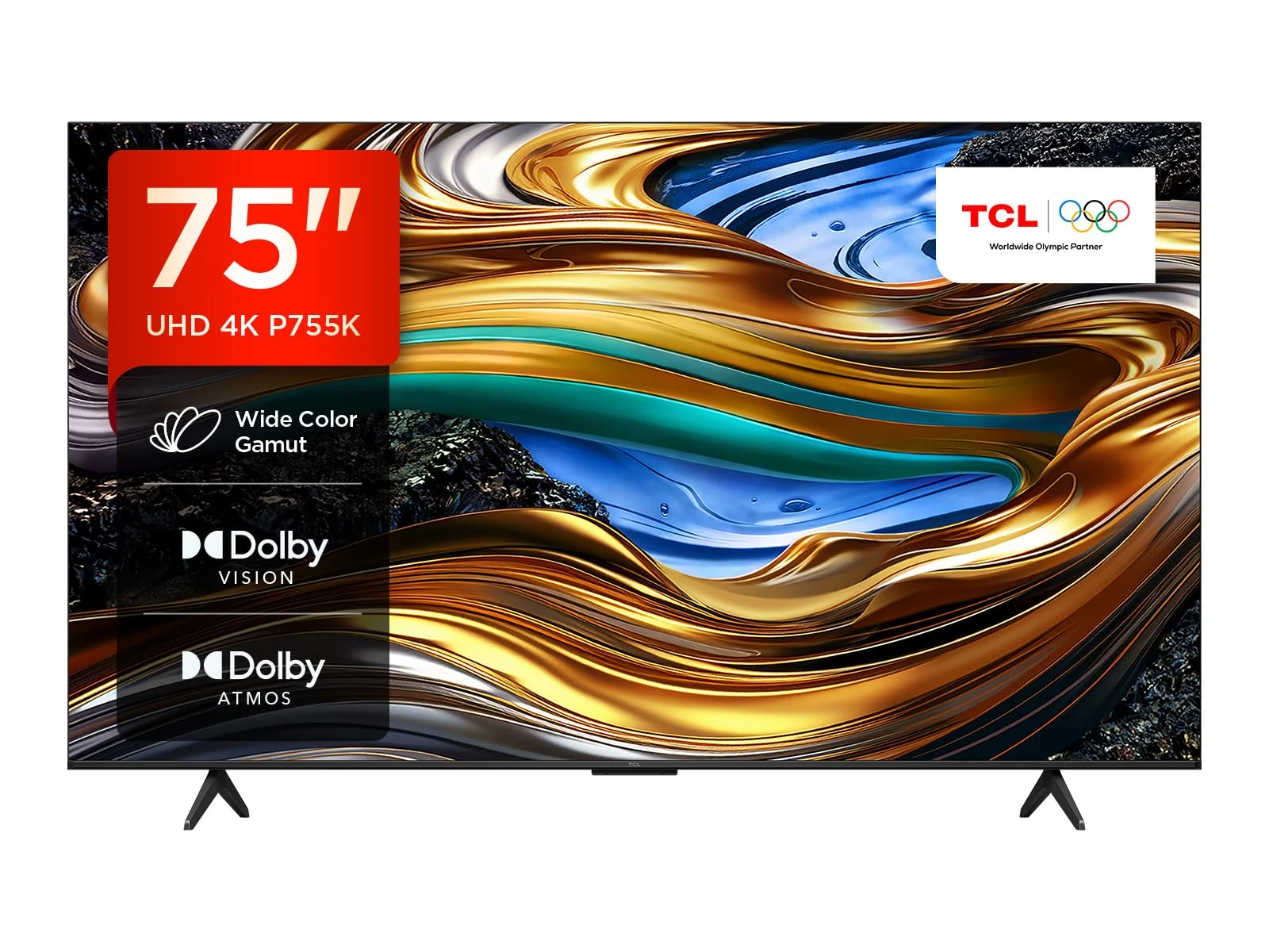TCL 75P755K 75-inch Ultra HD, Wide Color Gamut, 4K HDR TV, Smart TV Powered by Android TV (Dolby Atmos 2.0, Dolby Vision, HDR 10+, Voice Control, compatible with Google assistant, Chromecast built-in)