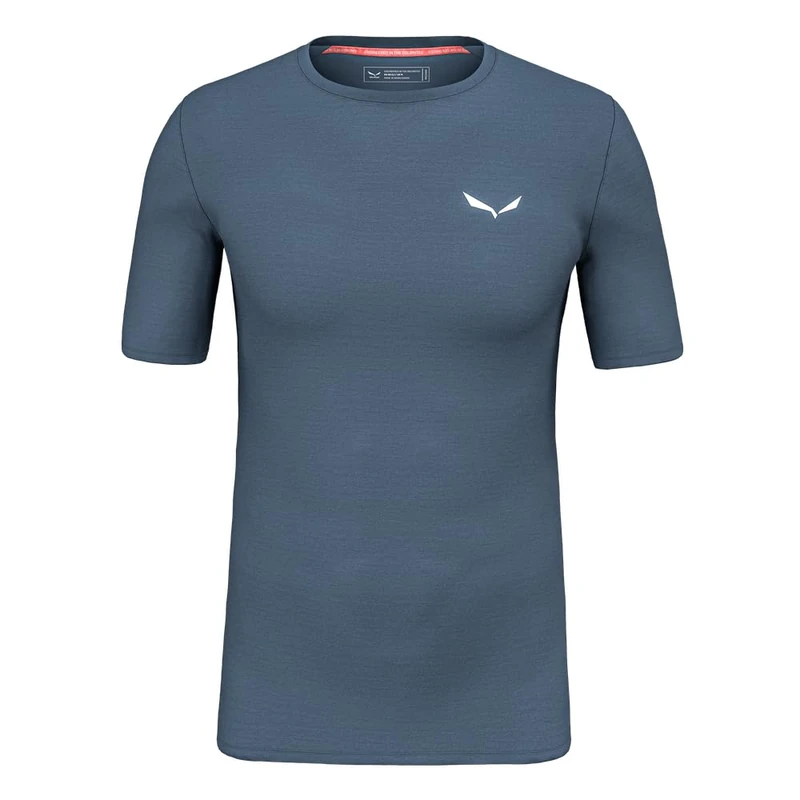 Salewa Cristallo Warm Alpine Merino Responsive Short Sleeve Baselayer Men, Blue, XL