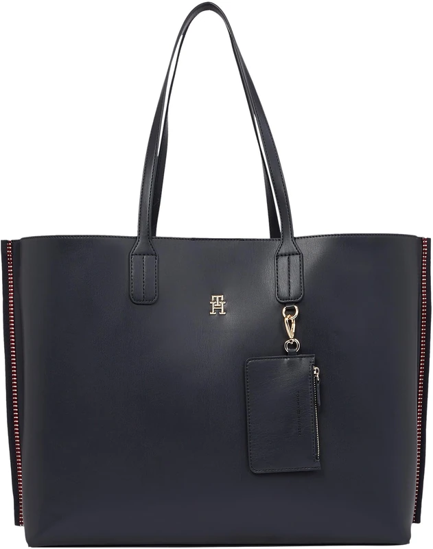 Tommy Hilfiger Women’s Large Distinct Tote Bag, Blue (Space Blue Corp), One Size