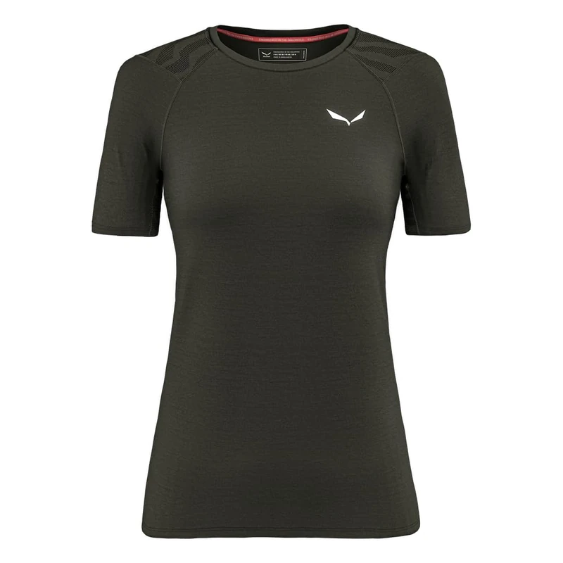Salewa Cristallo Warm Alpine Merino Responsive Short Sleeve Baselayer Women, Green, M