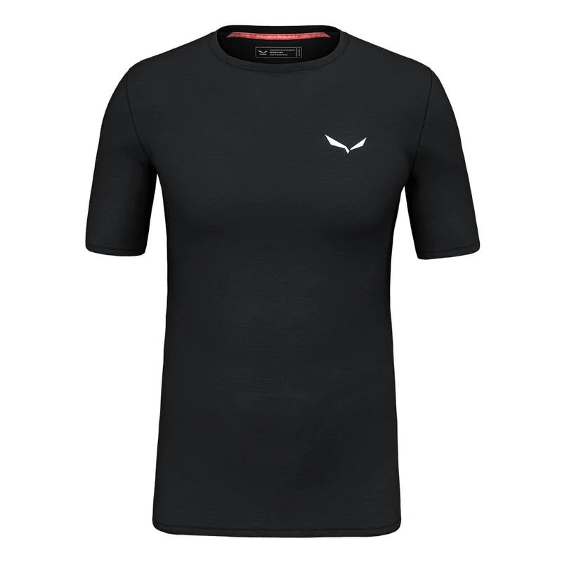 Salewa Cristallo Warm Alpine Merino Responsive Short Sleeve Baselayer Men, Black, XXL