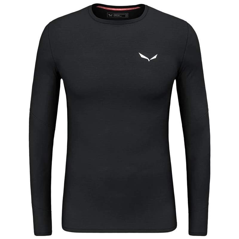 Salewa Cristallo Warm Alpine Merino Responsive Long Sleeve Baselayer Men, Black, XXL