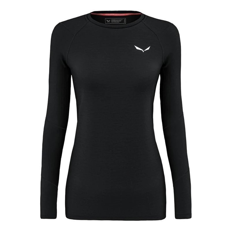 Salewa Cristallo Warm Alpine Merino Responsive Long Sleeve Baselayer Women, Black, XS