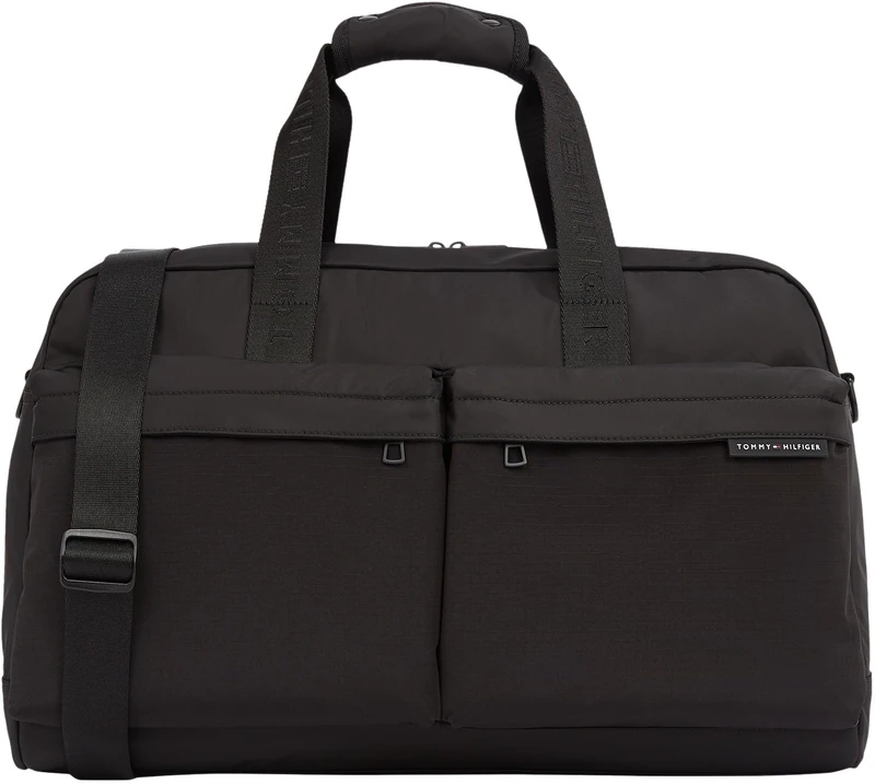 Tommy Hilfiger Men’s Element Repreve Duffle Bag, Black (Black), One Size