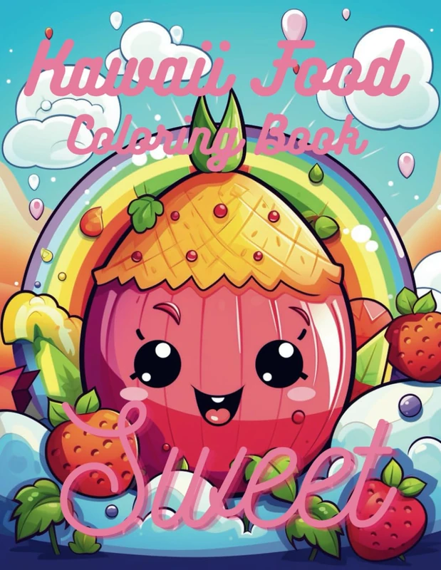 Kawaii food coloring book
