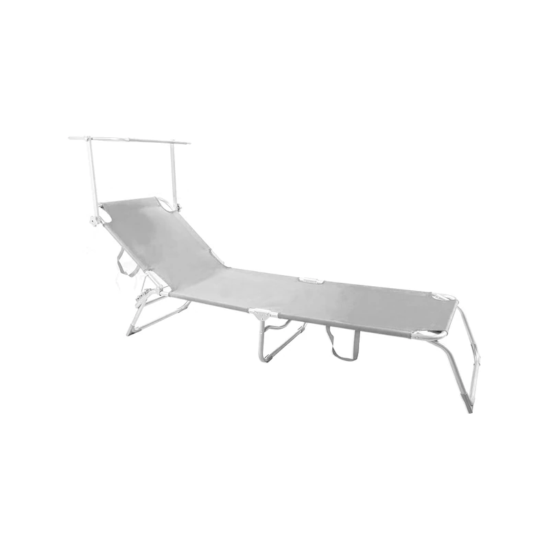 Avilia Sunbed, Aluminium Textilene, White, 196x58x25 cm