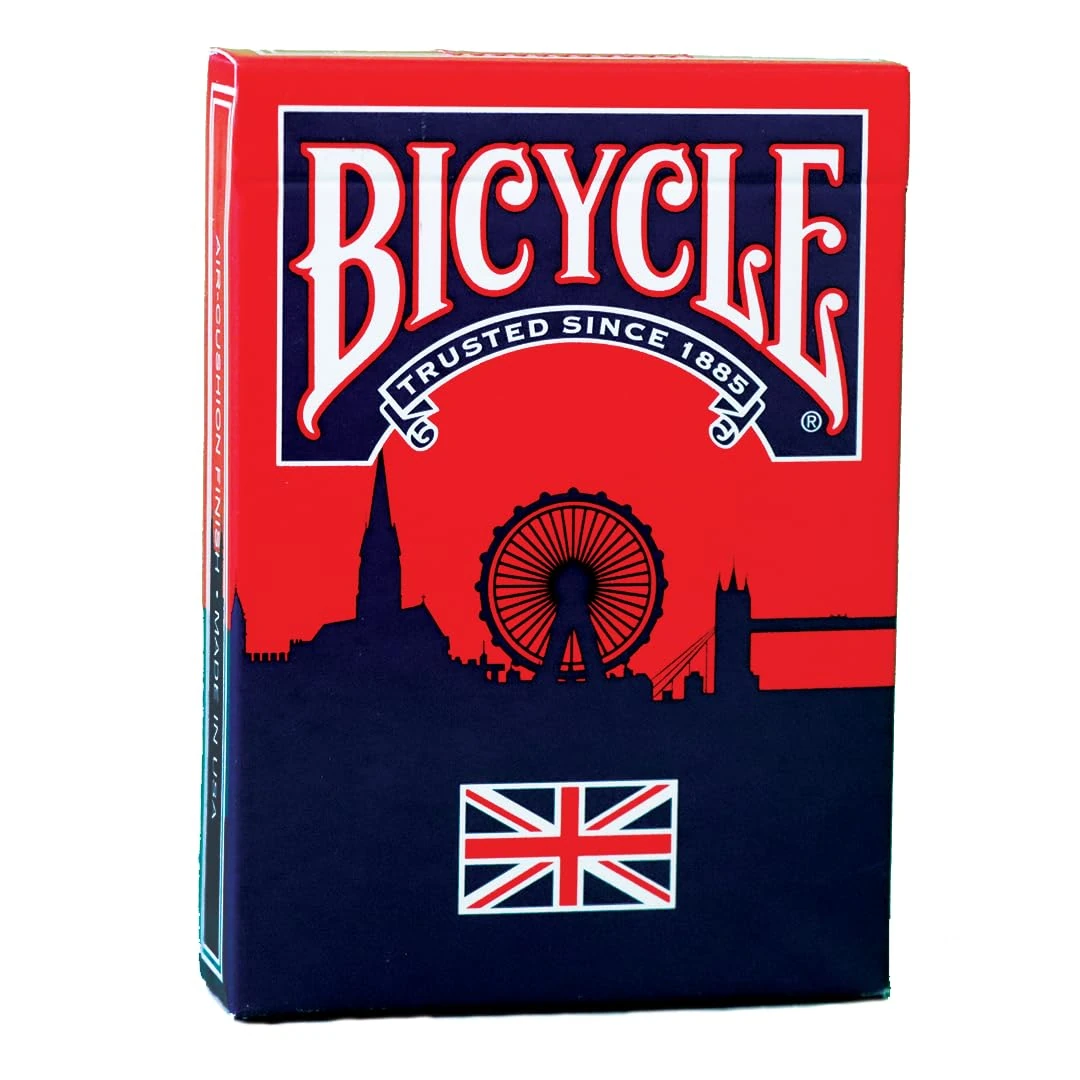 Bicycle® Ambassador Playing Cards - 1 Deck, Air Cushion Finish, Professional, Superb Handling & Durability, Great Gift For Card Collectors, British, London Skyline, Limited Edition