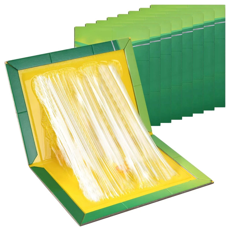 KK STRONEX Sticky Traps 12 Packs Large Extra Strong Sticky Trap for Multiple Insects - Sticky Pads Board Gum Pads for Indoor Outdoor, Home Kitchen, Garage, Garden