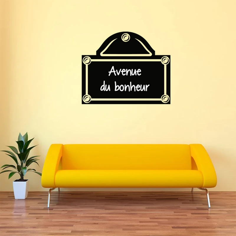 Ambiance Sticker Blackboard Slate – Removable Adhesive Wall Stickers – Street Sign – H95 x L125 cm