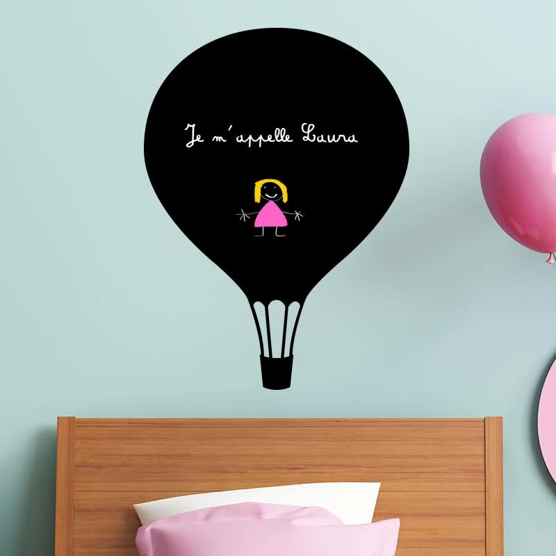 Ambiance Sticker Blackboard Slate – Removable Adhesive Wall Stickers – Balloon – H115 x L85 cm
