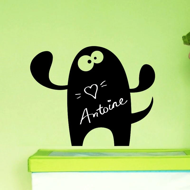 Ambiance Sticker Blackboard Slate – Erasable Adhesive Wall Stickers – Monster 2 – H90 x L110 cm