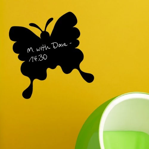 Ambiance Sticker Chalkboard Slate – Removable Adhesive Wall Stickers – Butterfly – H110 x L110 cm - Image 1