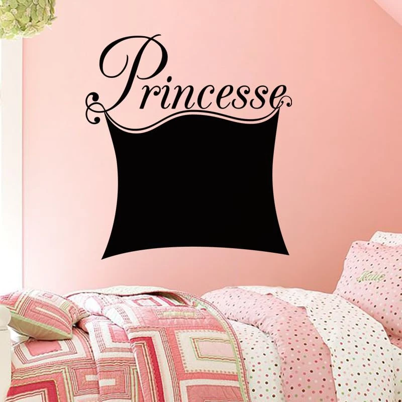 Ambiance Sticker Blackboard Slate – Removable Adhesive Wall Stickers – Princess Design – H110 x L100 cm