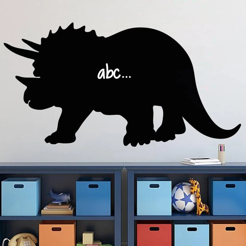 Ambiance Sticker Blackboard Slate – Removable Adhesive Wall Stickers – Kentrosaurus Silhouette – H100 x L190 cm - Image 1
