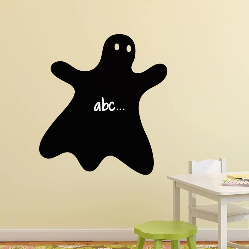 Ambiance Sticker Blackboard Slate – Erasable Adhesive Wall Stickers – Ghost Caricature – H110 x L100 cm - Image 1