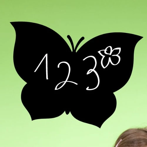 Ambiance Sticker Chalkboard Slate – Removable Adhesive Wall Stickers – Butterfly Design – H75 x L105 cm
