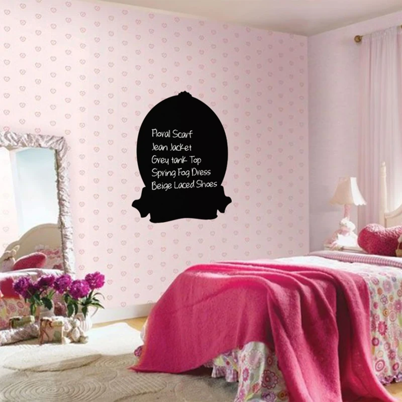 Ambiance Sticker Blackboard Slate – Erasable Adhesive Wall Stickers – Rocket Design – H130 x L90 cm - Image 1