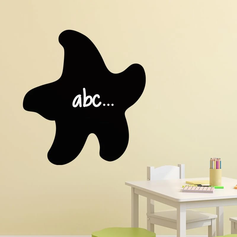 Ambiance Sticker Blackboard Slate – Removable Adhesive Wall Stickers – Caricature Starfish – H110 x L100 cm - Image 1