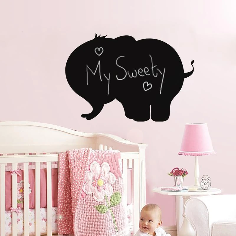 Ambiance Sticker Elephant Blackboard Slate - 95 x 140 cm