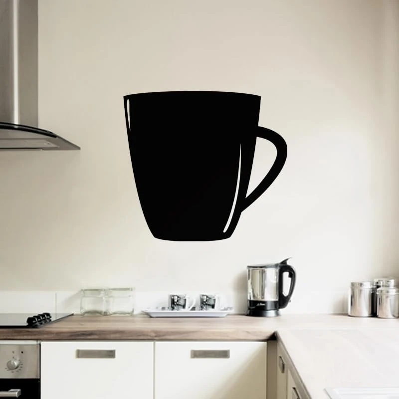 Ambiance Sticker Chalkboard Slate – Removable Adhesive Wall Stickers – Coffee Cup – H30 x L35 cm