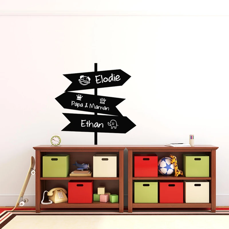 Ambiance Sticker Blackboard Slate – Adhesive Erasable Wall Stickers – Signs – H100 x L100 cm