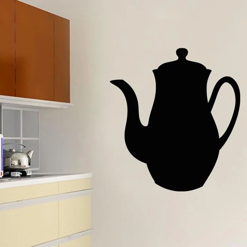 Ambiance Sticker Chalkboard Chalkboard Removable Adhesive Wall Stickers – Teapot Design – H110 x L100 cm - Image 1
