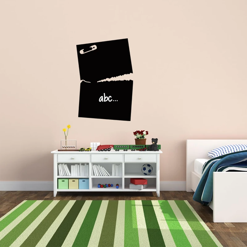 Ambiance Sticker Chalkboard Slate – Removable Adhesive Wall Stickers – Pin and Torn Paper – H155 x L105 cm - Image 1