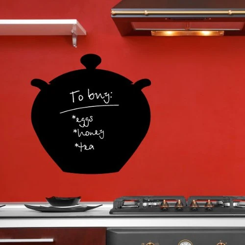 Ambiance Sticker Blackboard Slate – Removable Adhesive Wall Stickers – Pot – H85 x L85 cm