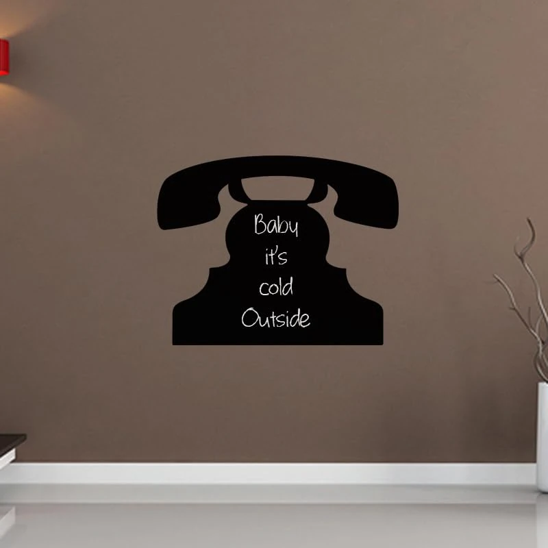 Ambiance Sticker Blackboard Blackboard Wall Stickers Adhesive Erasable Antique Phone Height 95 x Length 120 cm