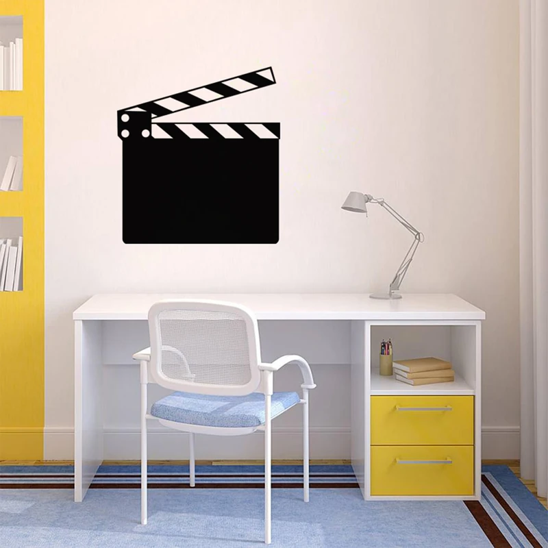 Ambiance Sticker Blackboard Slate – Removable Adhesive Wall Stickers – Cinema Clap – H110 x L100 cm