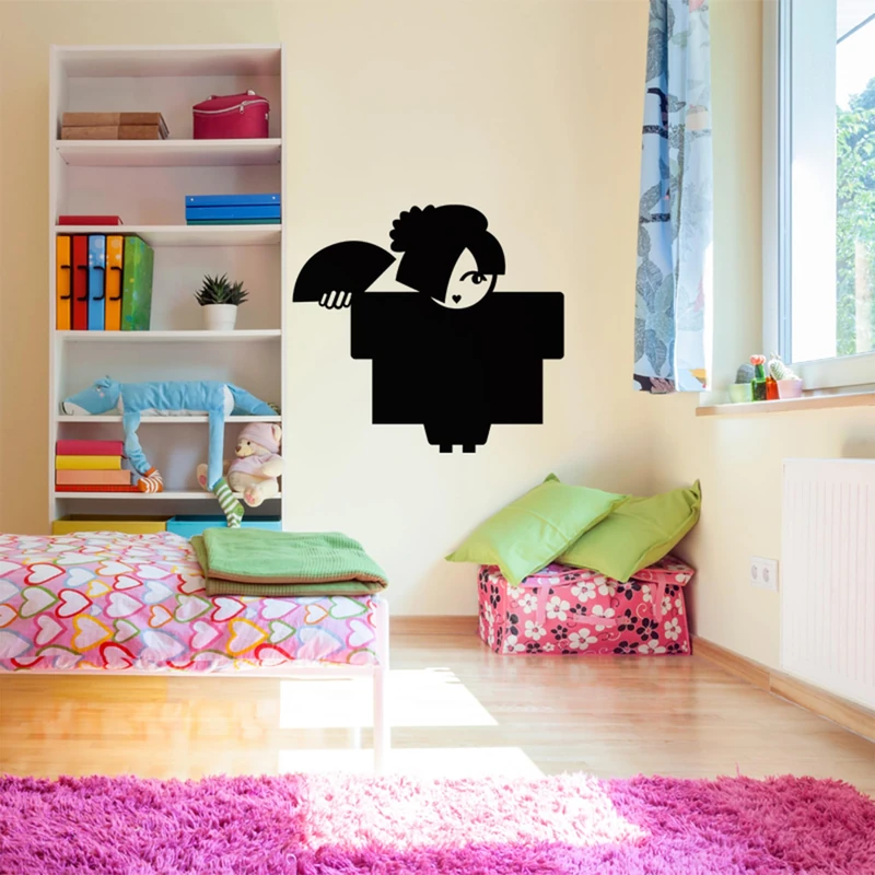 Ambiance Sticker Blackboard Slate – Removable Adhesive Wall Stickers – Japanese Caricature – H110 x L120 cm