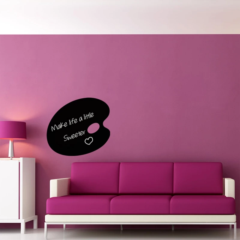 Ambiance Sticker Blackboard Slate – Removable Adhesive Wall Stickers – Painter Tray – H110 x L120 cm